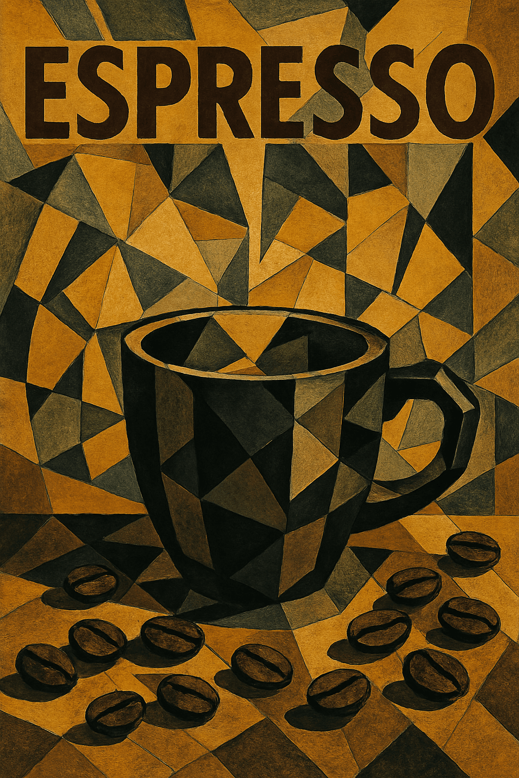 A 1940s style black Italian espresso coffee cup sur...